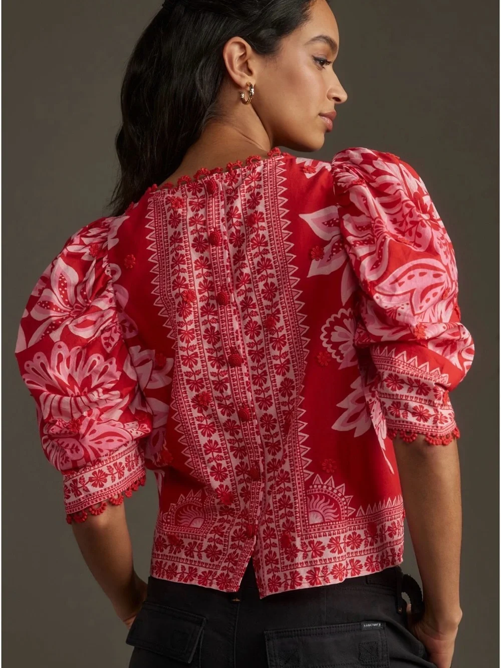 Farm Rio Flora Tapestry Blouse. Size L